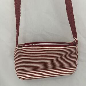 Liz Claiborne Crossbody Woven Purse Lined Beachy Small Lightweight
